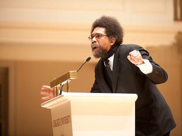 Cornel West gives a keynote address titled “Race Matters”