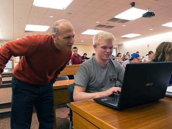 Jeff Bary teaches a class on Solar System Astronomy in the Ho Science Center