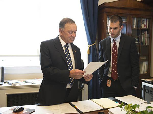 Kevin Costello ’16 interned with Congressman Richard Hanna after his experience in the Washington, D.C., study group.