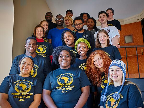 Students participate in the half-credit Model African Union course through the ALST program.