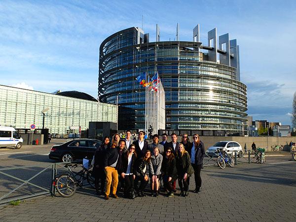 Students visit on Geneva study group.