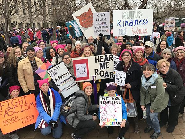 Faculty, staff, and students protest in NYC