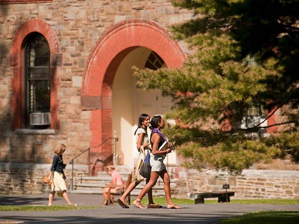 Colgate students walk by Hascall Hall, home of Colgate’s philosophy department