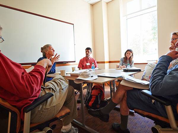 Professor Jennifer Brice runs a workshop session with conference participants.