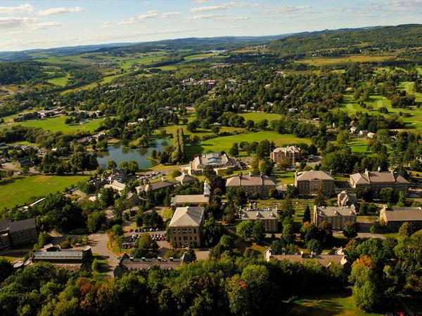 Aerial photos of the colgate campus