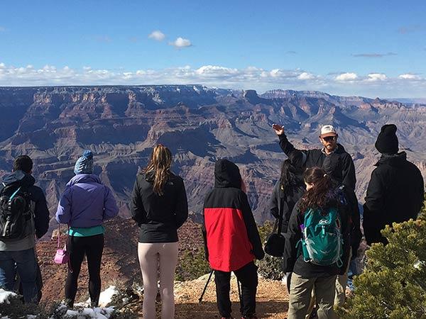 Benton Scholars visit the Grand Canyon over spring break.
