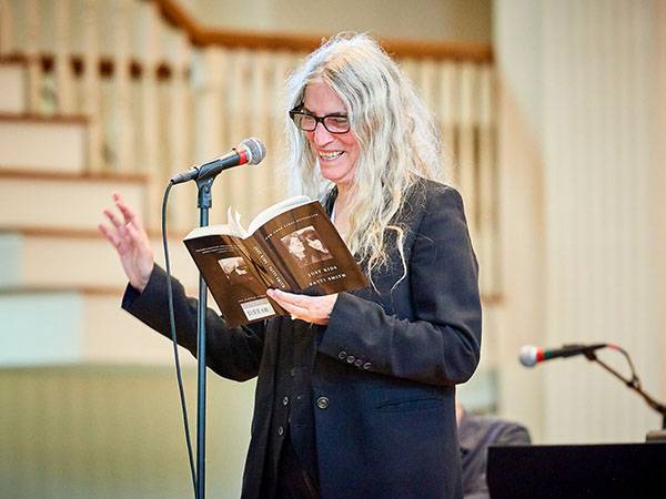 Patti Smith reads and performs in the Colgate Memorial Chapel on September 20, 2018, as part of the Colgate University 2018 Living Writers series.