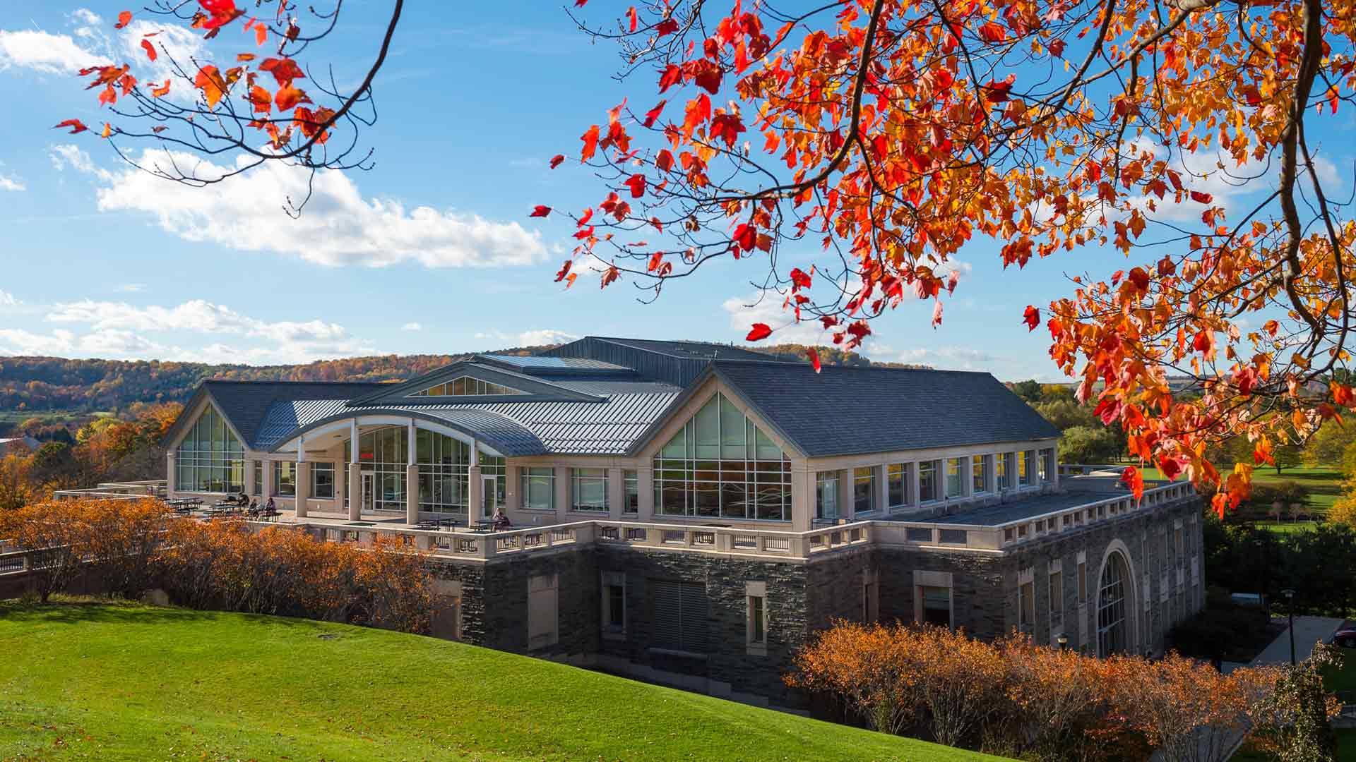 Case-Geyer Library in the fall.