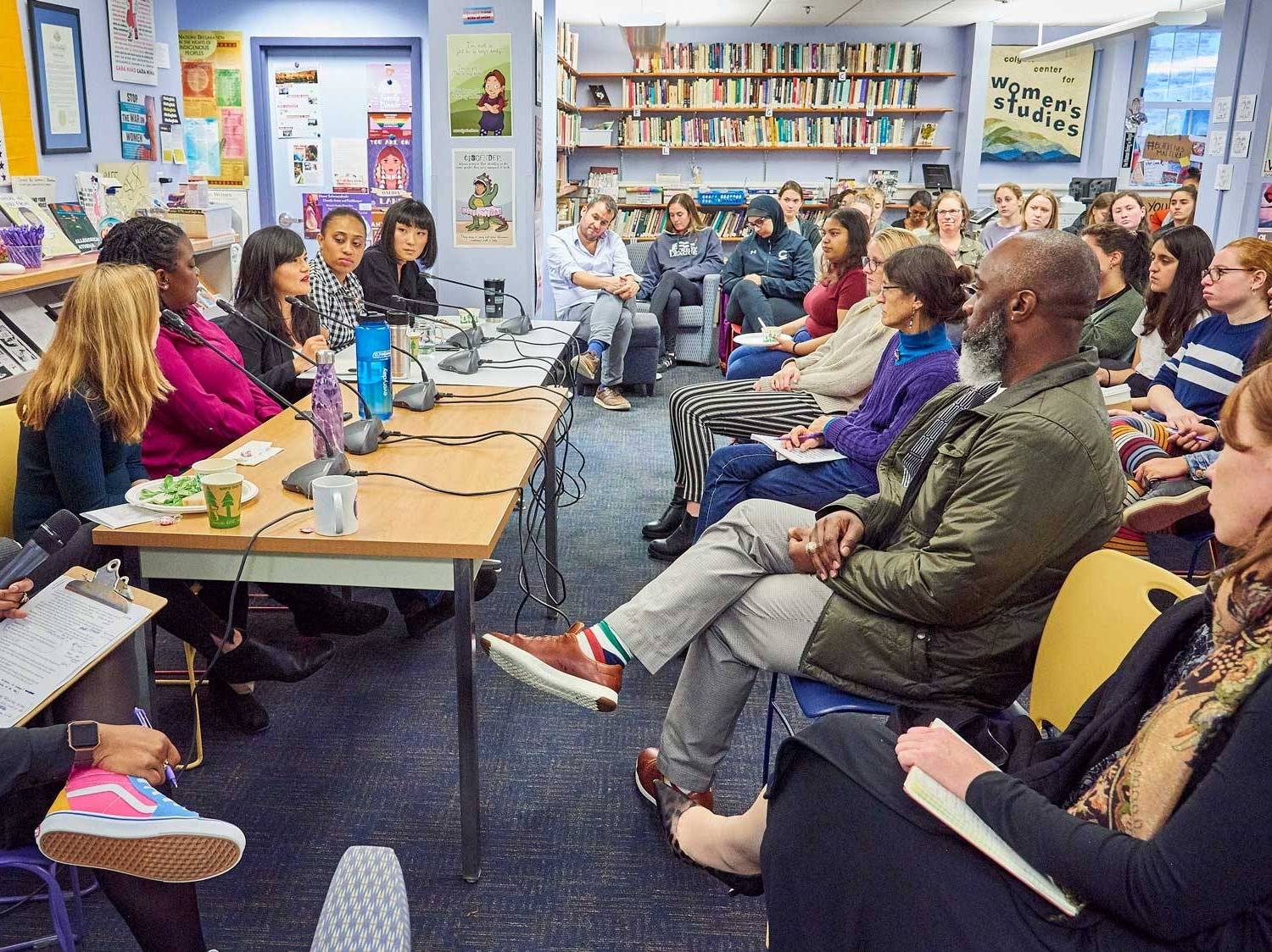 A panel discussion at Women's Studies