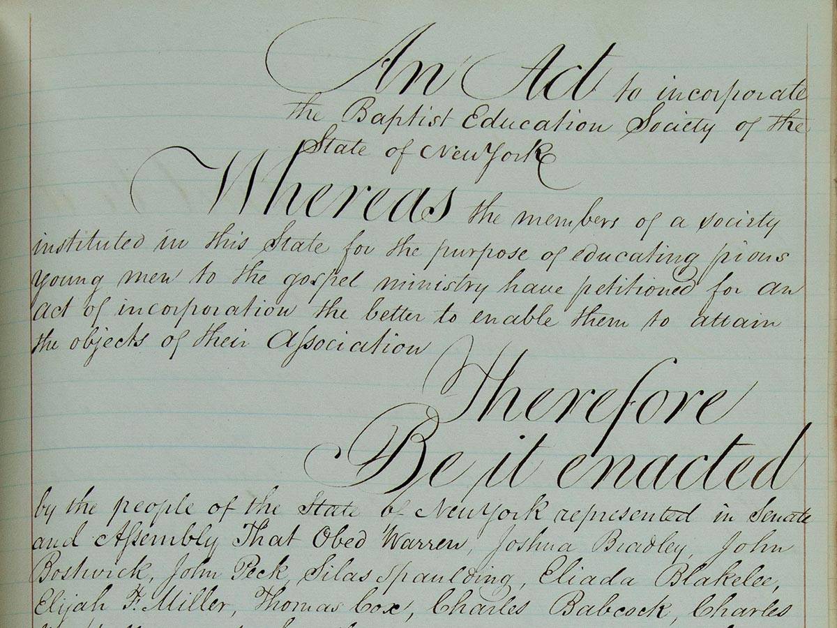 Screenshot of University Charter
