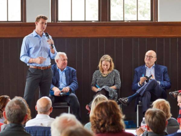 People on stage