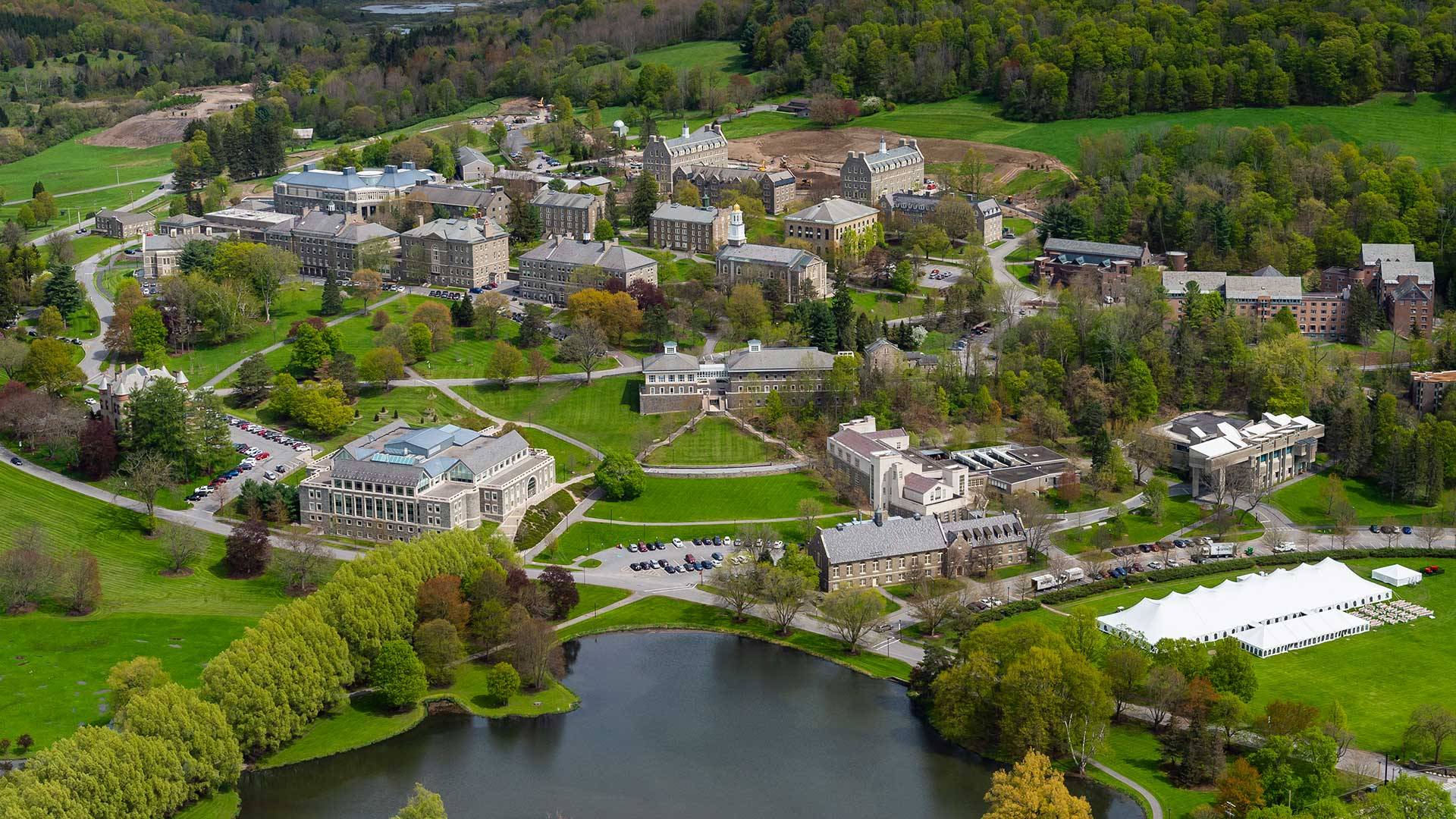 Scenic campus aerial