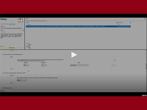 Screenshot of training for faculty