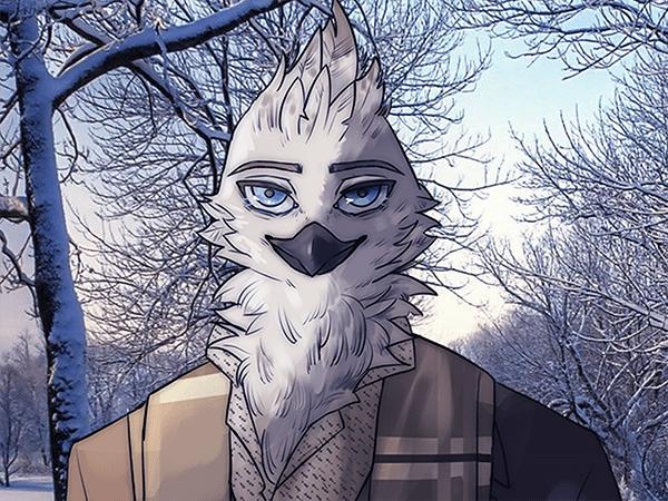 Illustration of bird person
