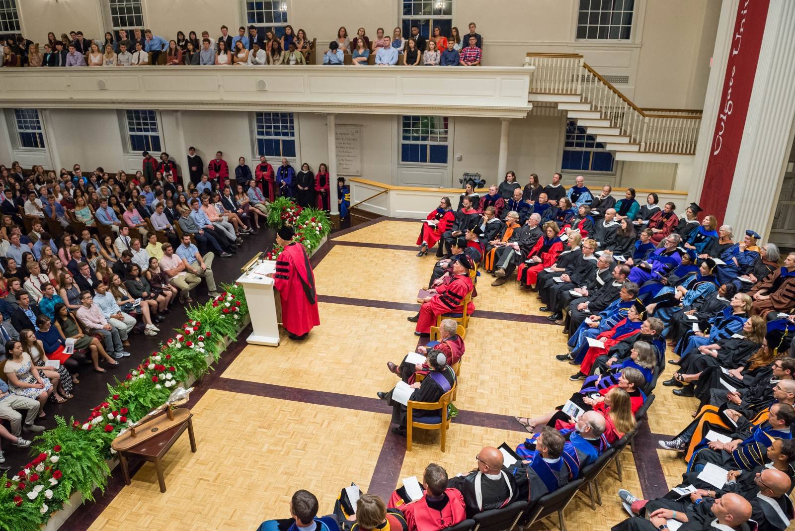 Overhead photo of convocation