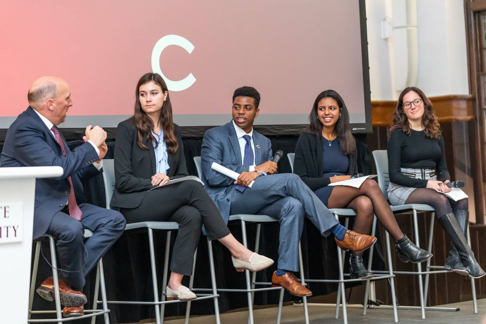 Townhall with President Casey and students