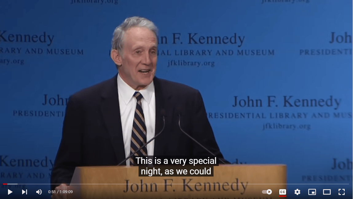 screenshot of YouTube video with captions turned on