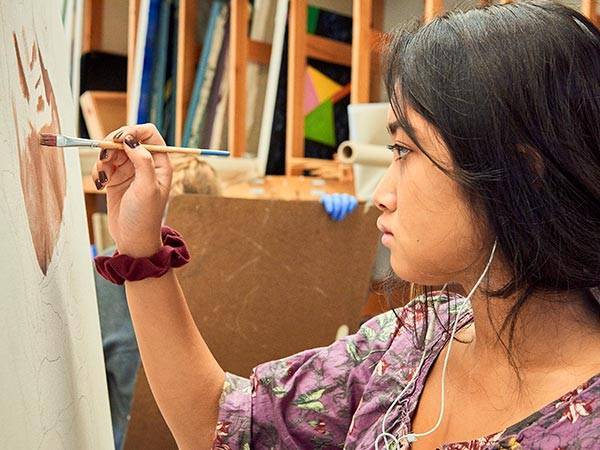 Student painting