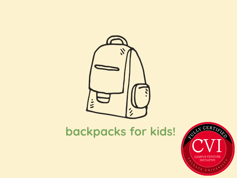 Backpacks for Kids' logo with CVI certification medallion