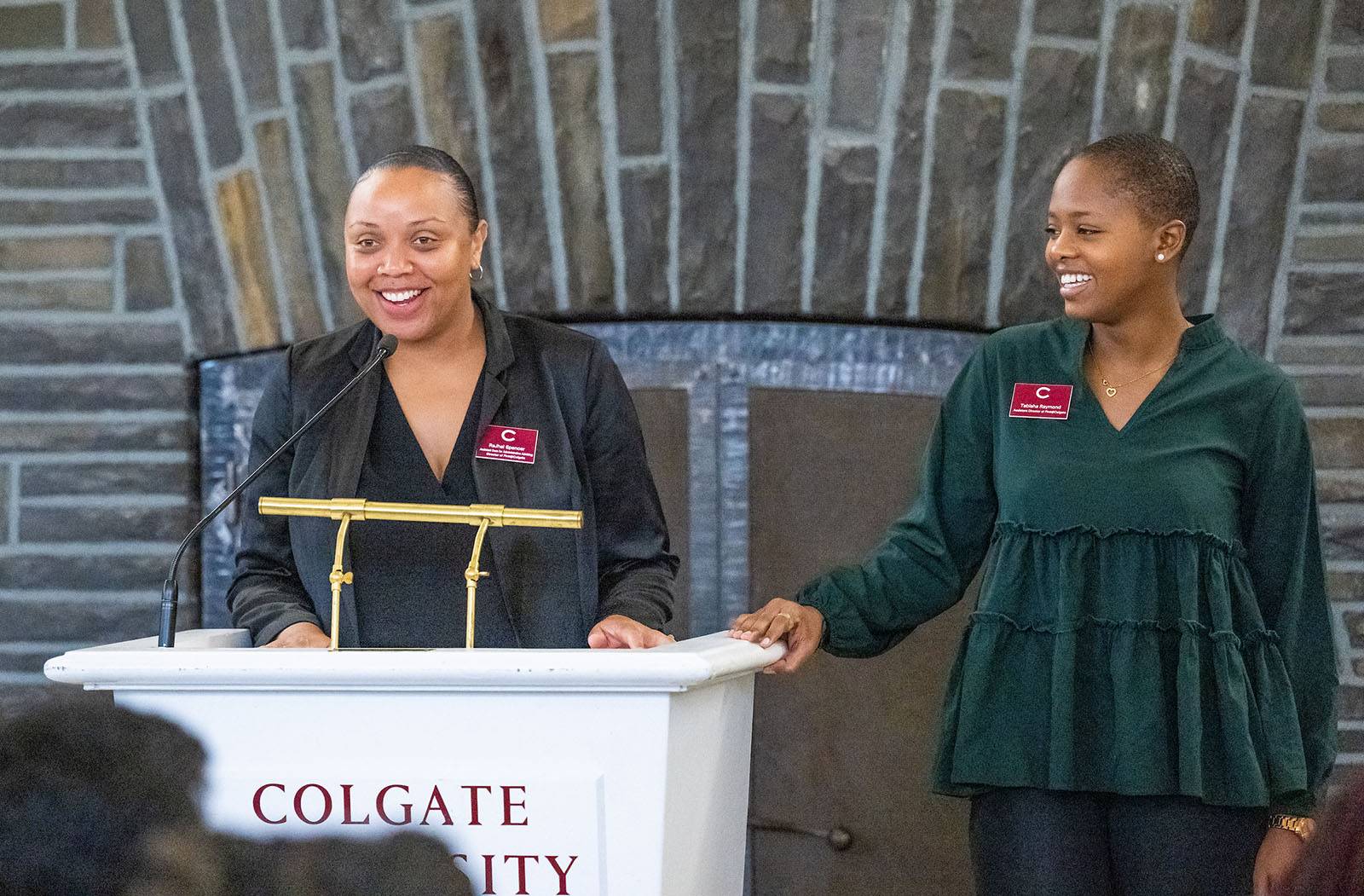 Two First@Colgate staffers speak at Family Weekend