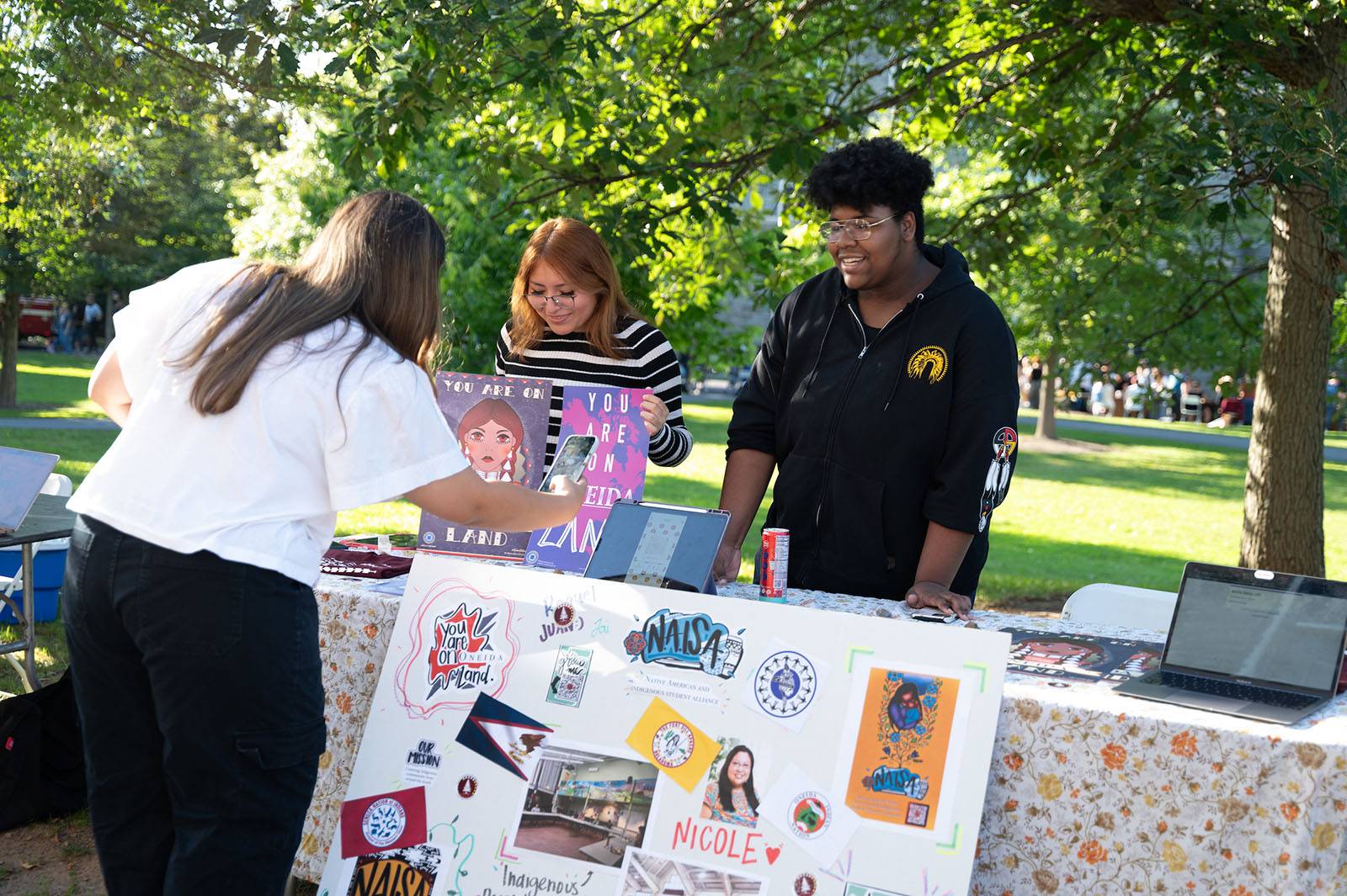 Clubs and organizations tabling during the Student Involvement Fair