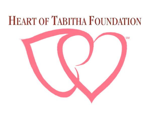 The words Heart of Tabitha Foundation with two interlocking hearts underneath