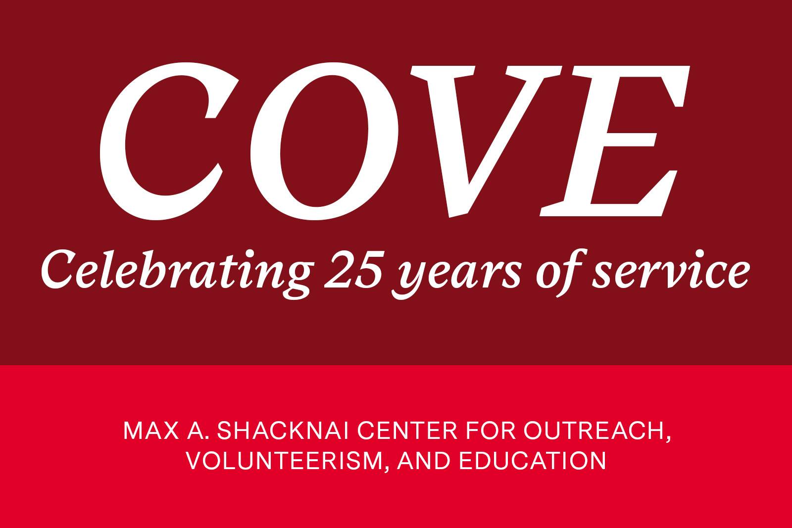 Cove - Celebrating 25 years of service