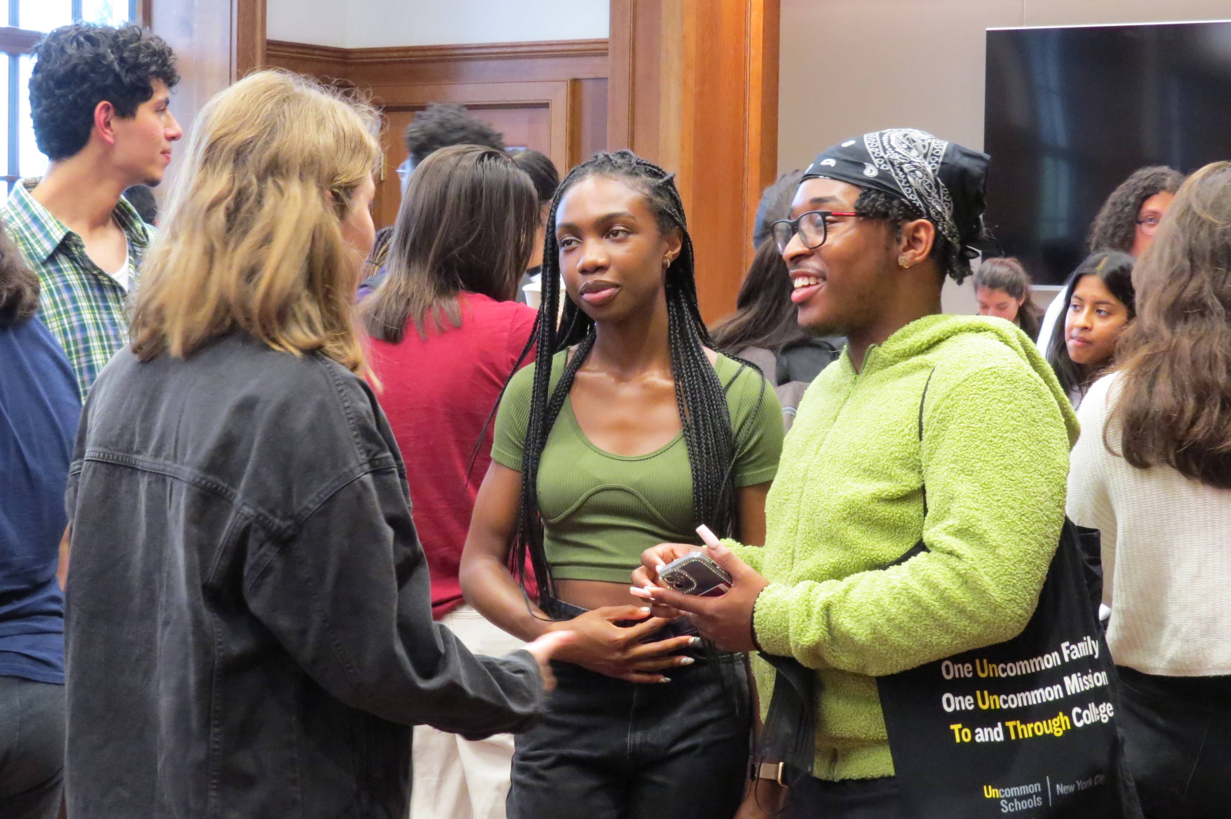Students gather in benton hall