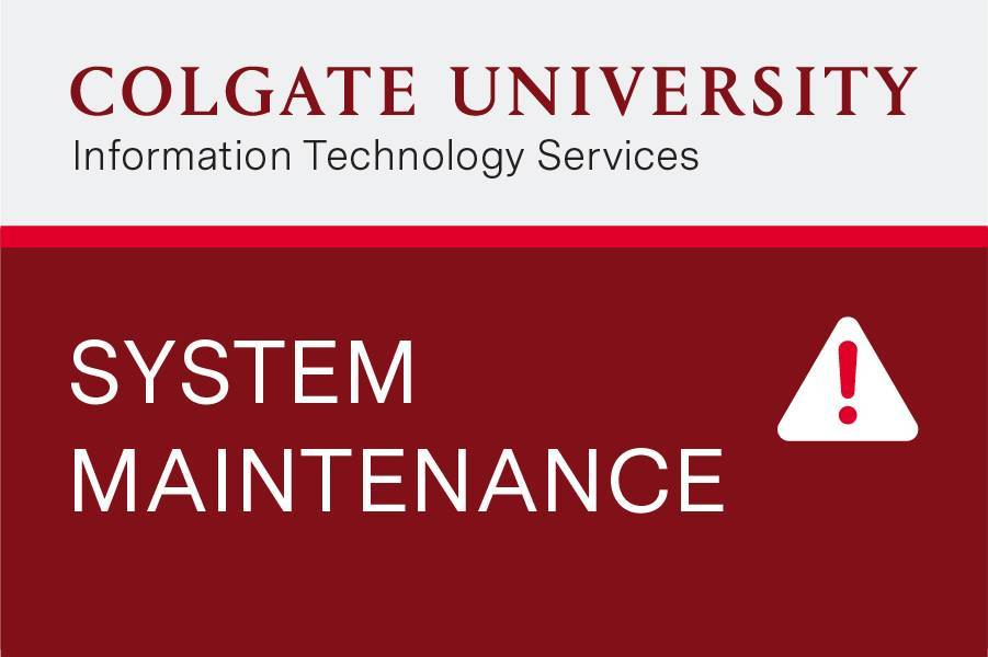 Information Technology Services System Maintenance Banner