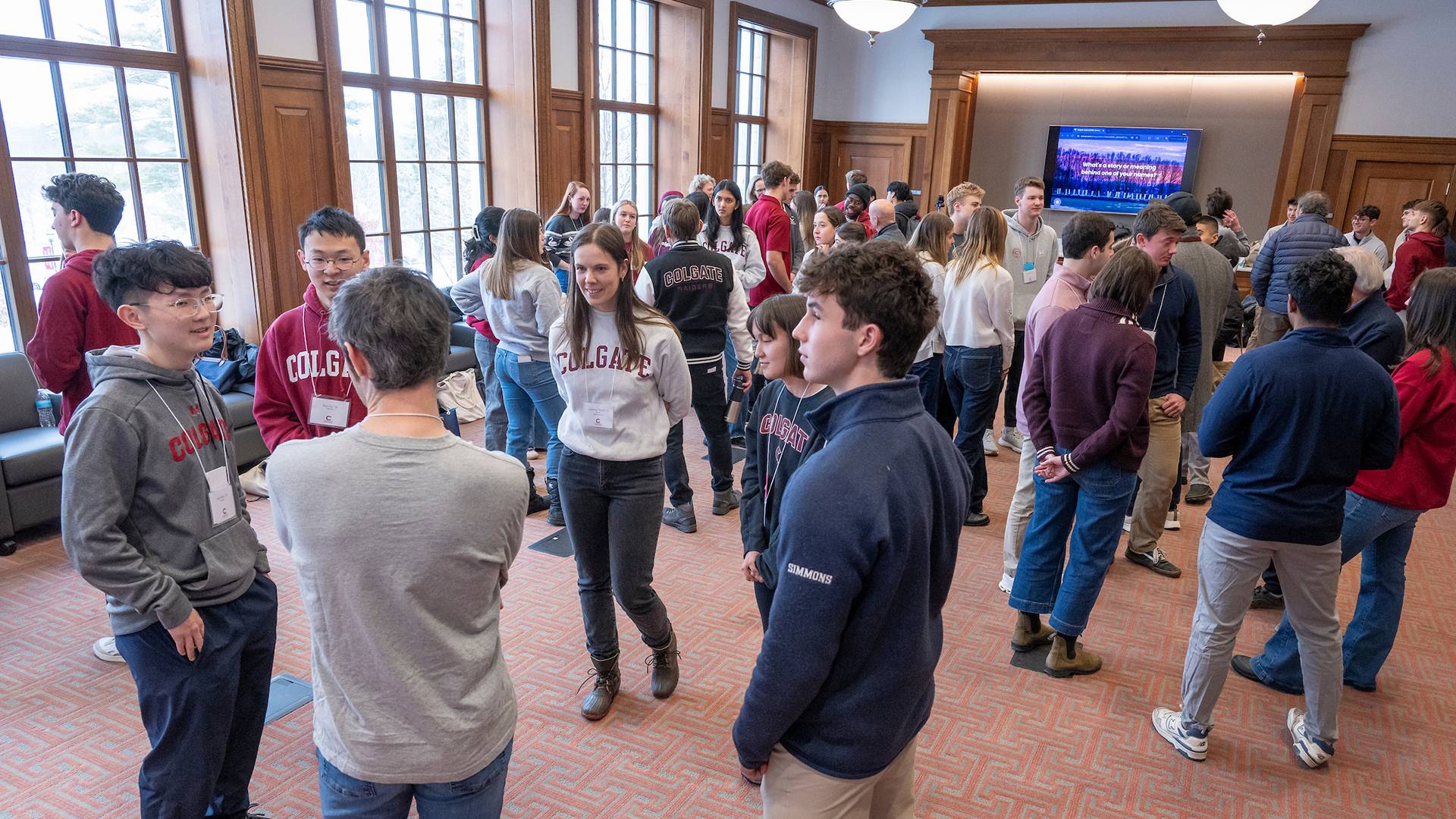 Facilitated networking session with alumni and students