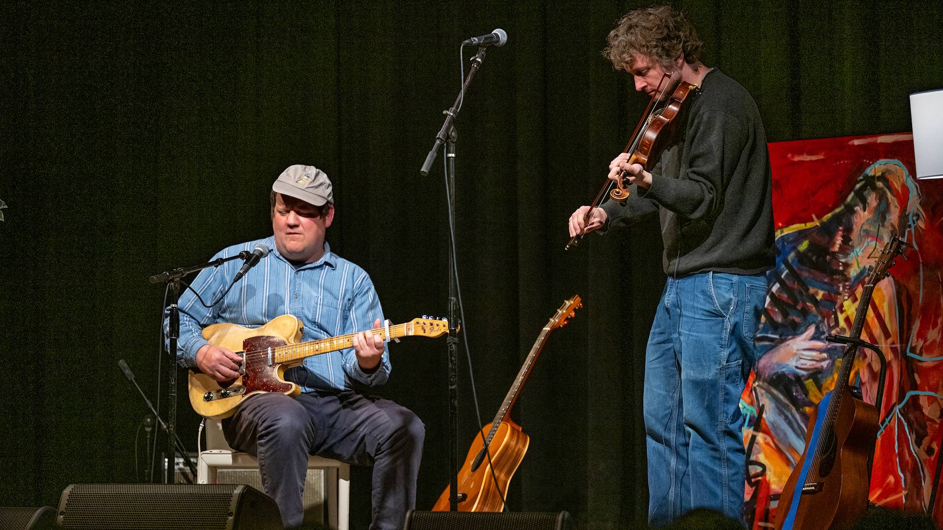 Jake Xerxes Fussell and Sam Amidon perform on stage