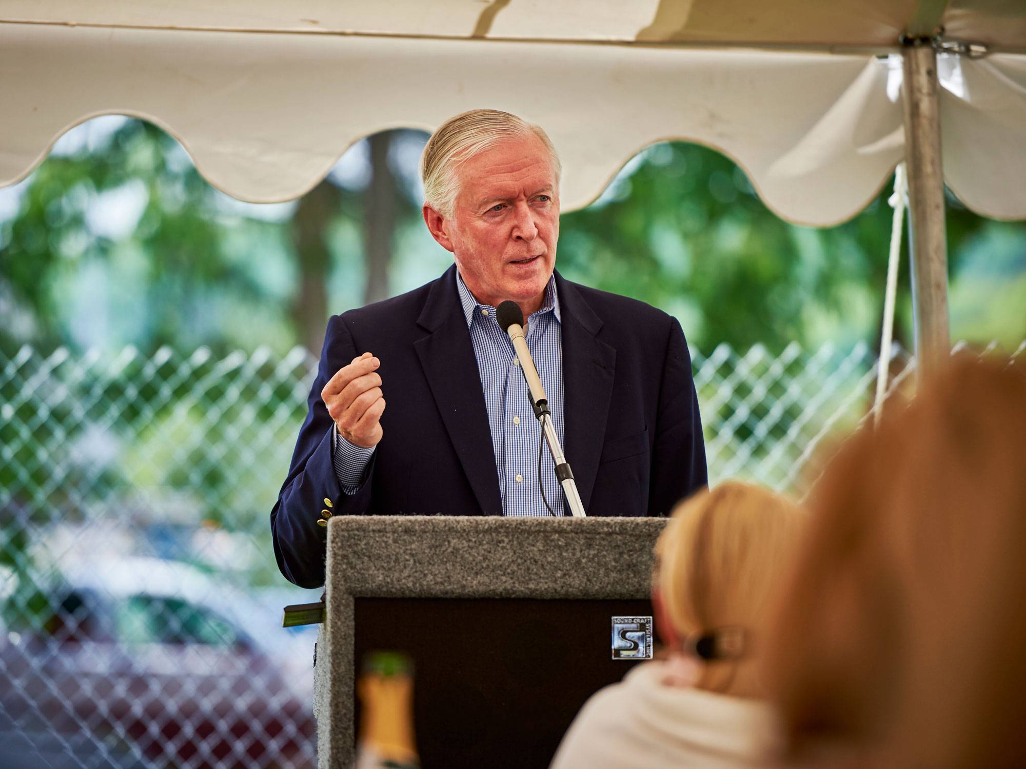 Denis Cronin at podium