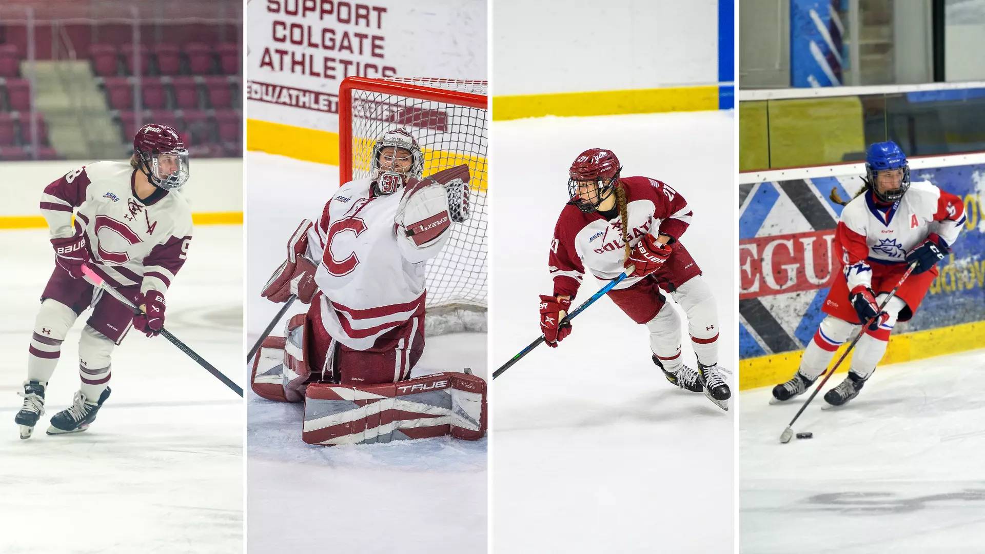 Four Colgate hocker player photos